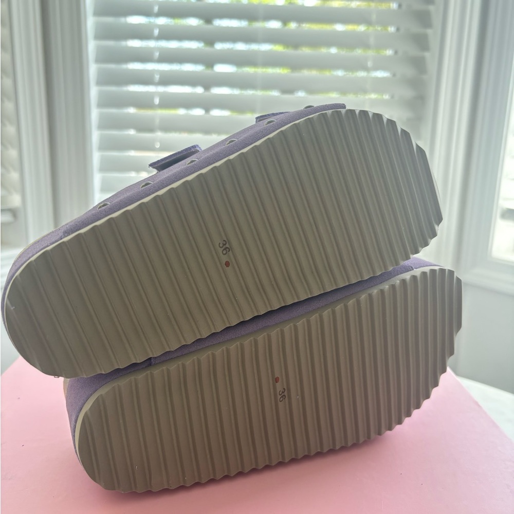 Free People Intentionally BlankPlatform Sandal Lavender size 36 New women’s - Picture 9 of 10